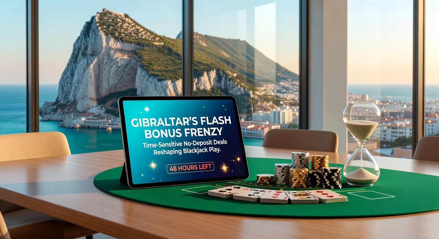 Close-up of a mobile screen showing a live blackjack game with a countdown timer for a no-deposit bonus, overlaid with charts depicting player engagement spikes