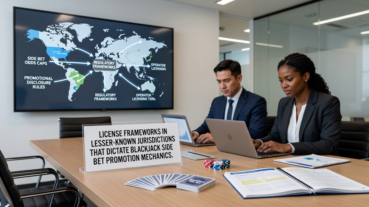 Detailed view of regulatory documentation and side bet mechanics in niche jurisdictions