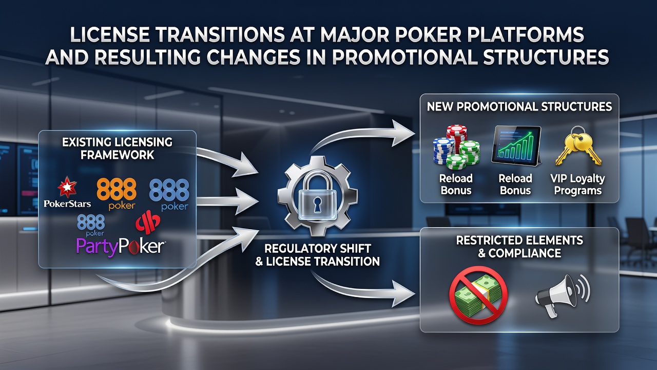 Detailed view of updated poker promotional structures including bonus terms and loyalty adjustments