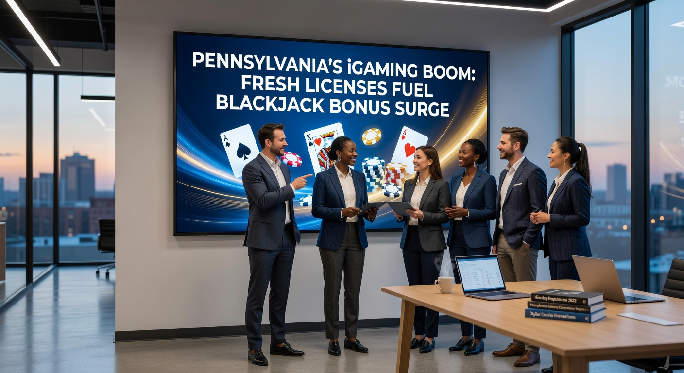 Screenshot of a Pennsylvania online casino blackjack bonus offer page highlighting deposit match and free bets
